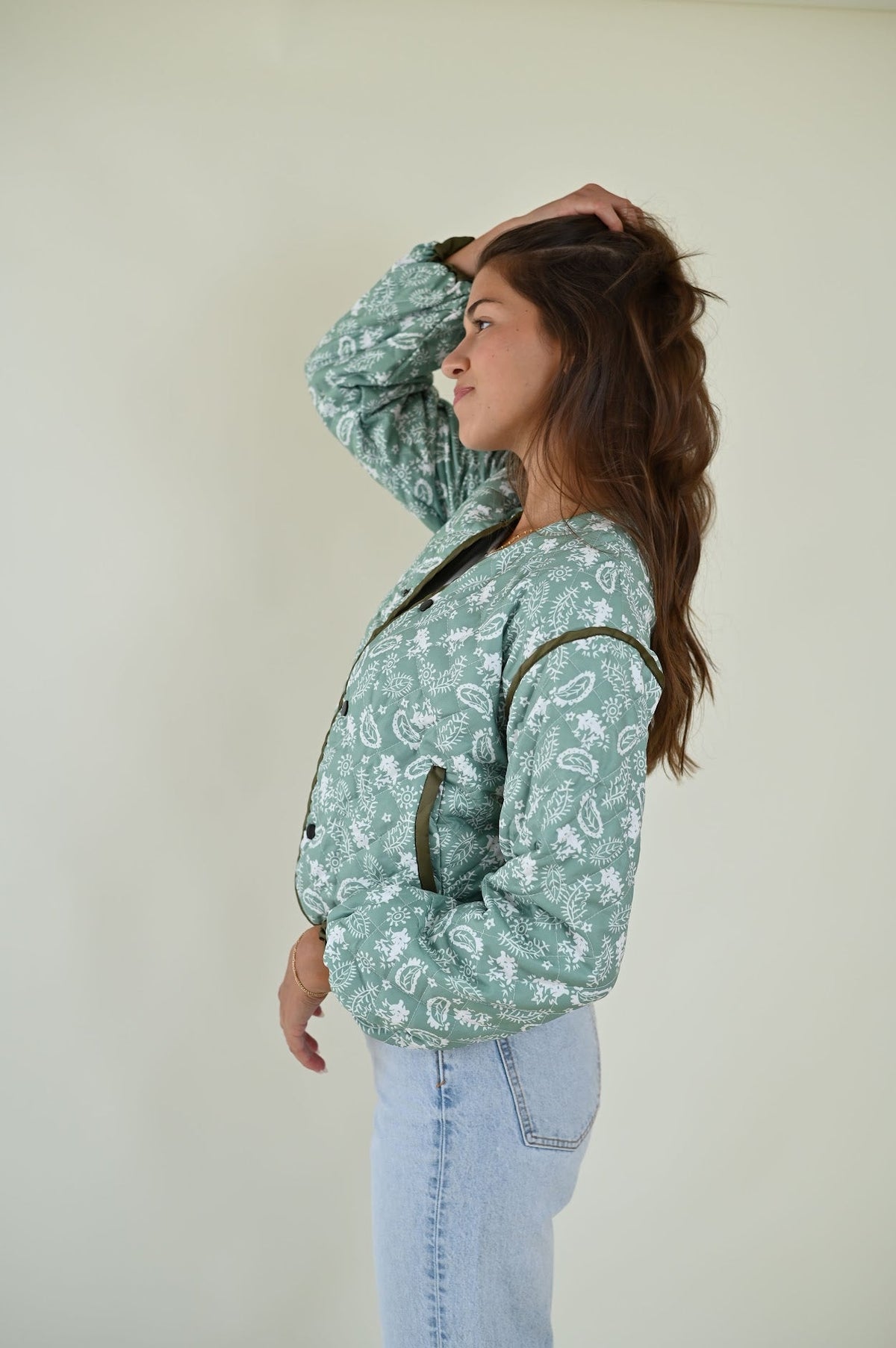 Steppjacke mit Paisleymuster