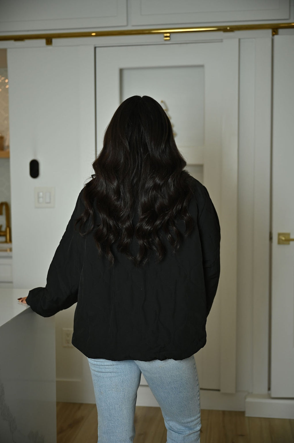 Steppjacke mit Schleifendetail