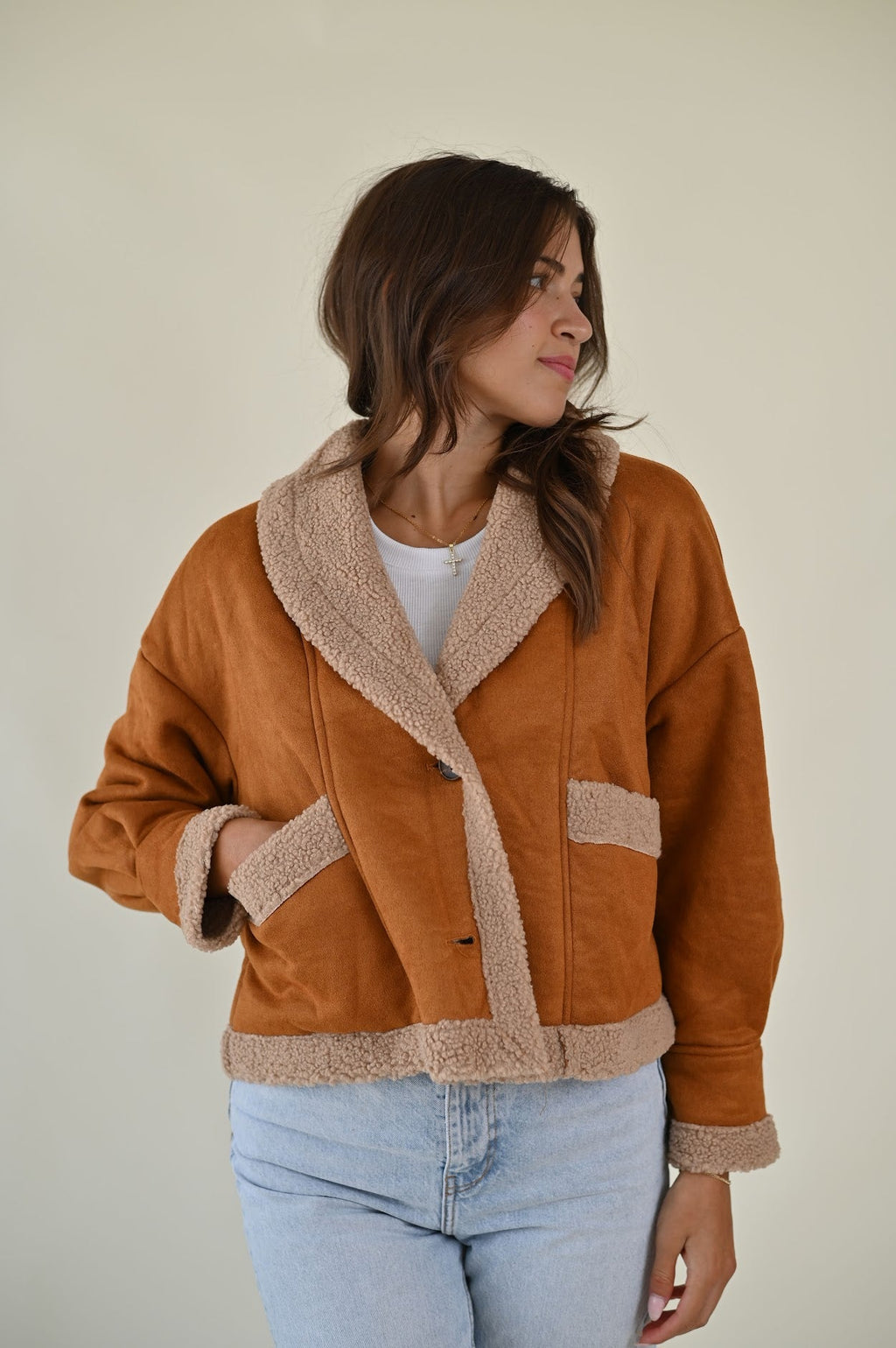 Braune Übergangsjacke