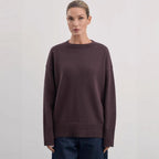 Grobstrickpullover mit Rundhalsausschnitt - Elva