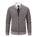 Elegante Herrenstrickjacke mit Hahnentrittmuster - Søren
