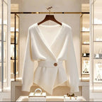 Eleganter Damenpullover aus Rippenstrick mit Gürteldetail - Matildee