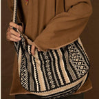 Umhängetasche aus gewebtem Jacquard mit ethnischem Design im Vintage-Stil - Mariana