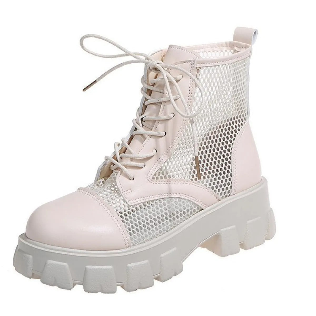 Militärische Damenstiefel mit Netzeinsätzen - Lioré
