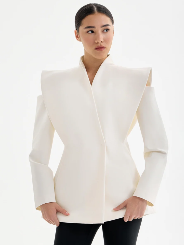 Taillierte Jacke mit strukturierten Schultern