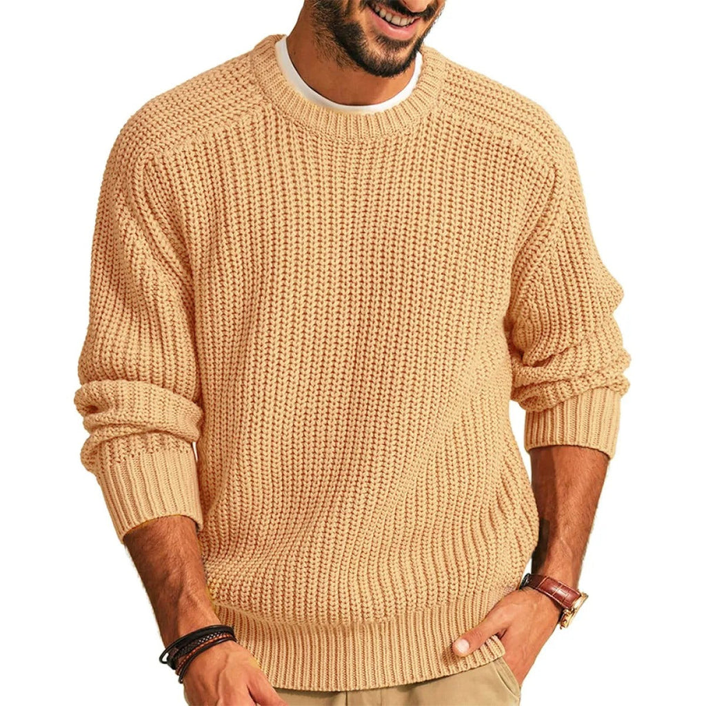 Herren Pullover mit Rundhalsausschnitt aus Grobstrick - Levik