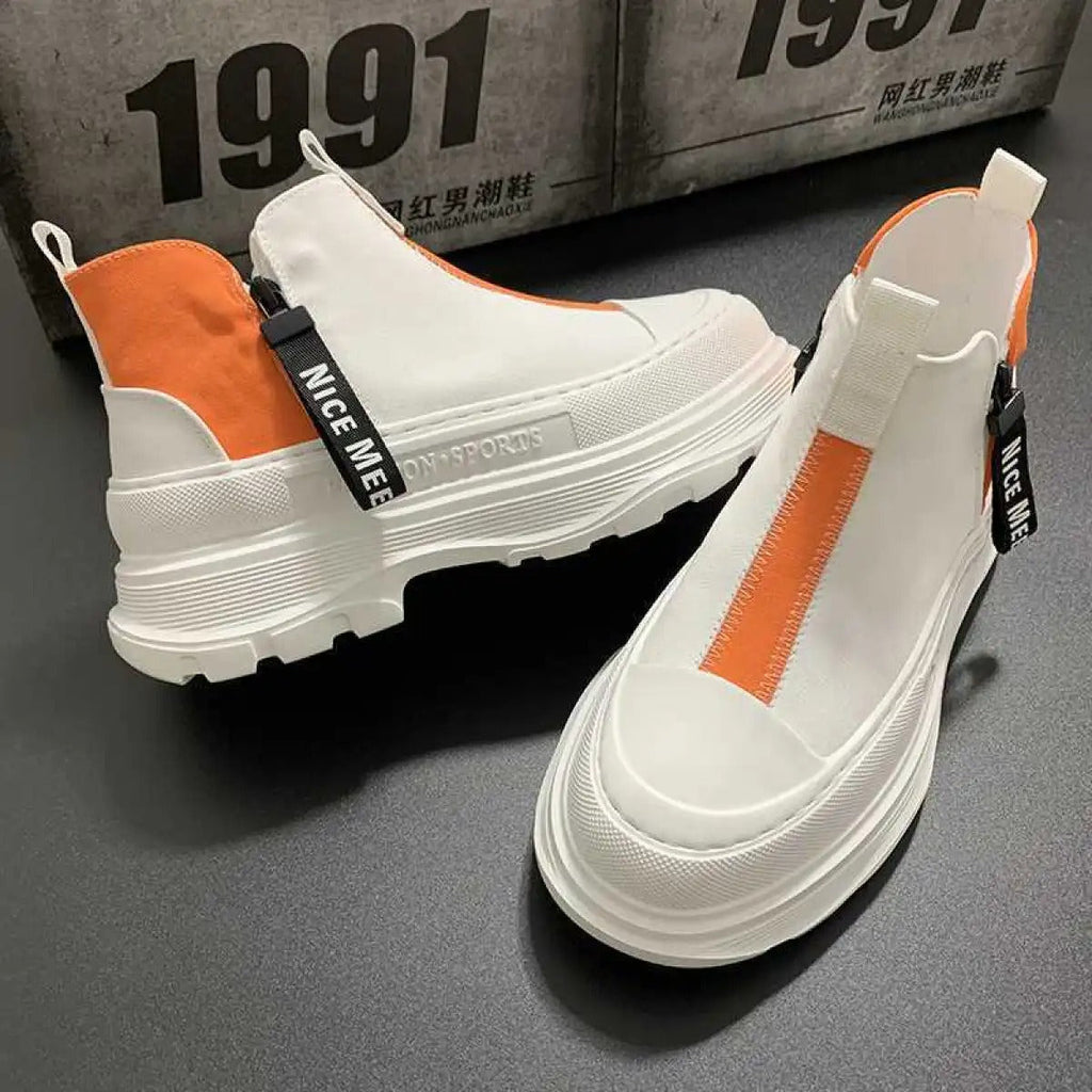 Urbane Plateau-Turnschuhe mit Kontrast - Darek