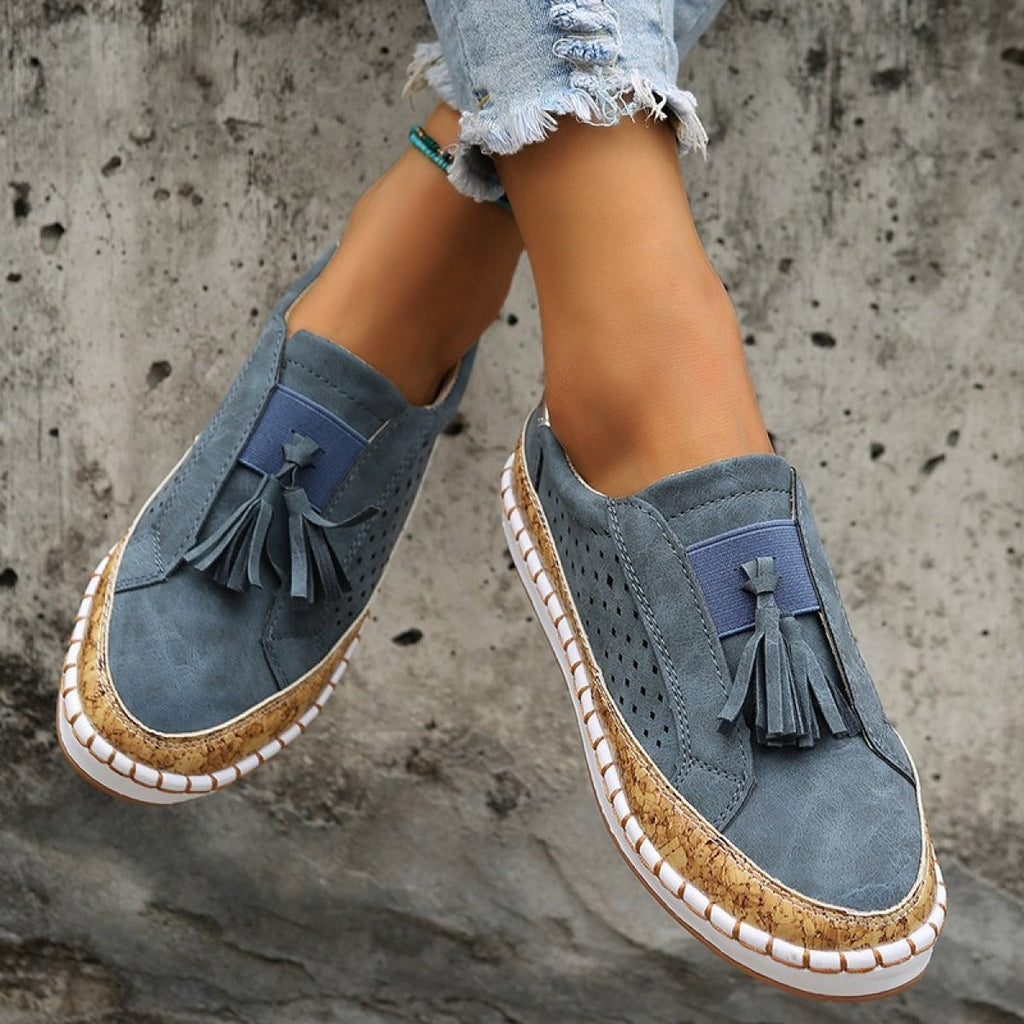 Flache Damen-Slipper mit Quasten - Madison