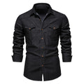 Langärmeliges Denim-Hemd für Männer - Derek