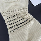Tailliertes durchbrochenes Midikleid aus Strick - Danira