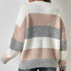 Grob gestrickter Pullover mit breiten Streifen - Maelis