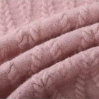 Gestrickter Zopfpullover und weite Hose für Damen - Melis