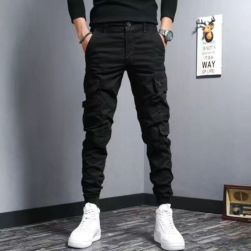 Herren Cargohose Baumwolle Slim Fit Seitentaschen - Marius