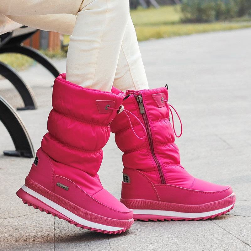 Wasserdichte gepolsterte Damen-Schneestiefel mit hohem Schaft - Flavia