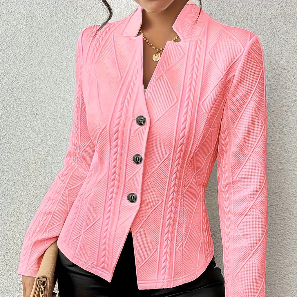 Eleganter Strickblazer mit Prägung für Damen - Salma