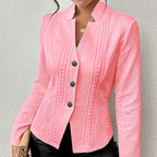 Eleganter Strickblazer mit Prägung für Damen - Salma