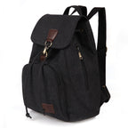 Damen-Rucksack aus strapazierfähigem Canvas mit Taschen im Vintage-Design - Thérèse