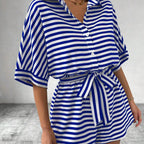 Shirt kurzer Overall mit horizontalen Streifen - Brisa