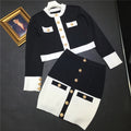 Strukturierter Strickrock und kurze Strickjacke - Roxane
