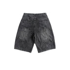 Bermudashorts aus Denim mit Patchworkmuster für Männer - Urban Edge