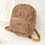 Bedruckter Stoff Rucksack mit großer Kapazität Vintage-Stil - Francis