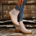 Damenstiefelette mit mittlerem Absatz und Schnalle - Narella