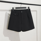 Damen-Shorts mit elastischem Bund und Knopfleiste - Clara