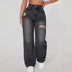 Zerrissene Straight-Jeans für Frauen - Mailyn
