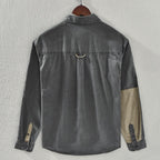 Lässiges Baumwollshirt mit zweifarbigen Taschen - Yaren