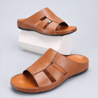 Orthopädische Herren-Sandalen mit offener Zunge und klassischem Design - Sergio