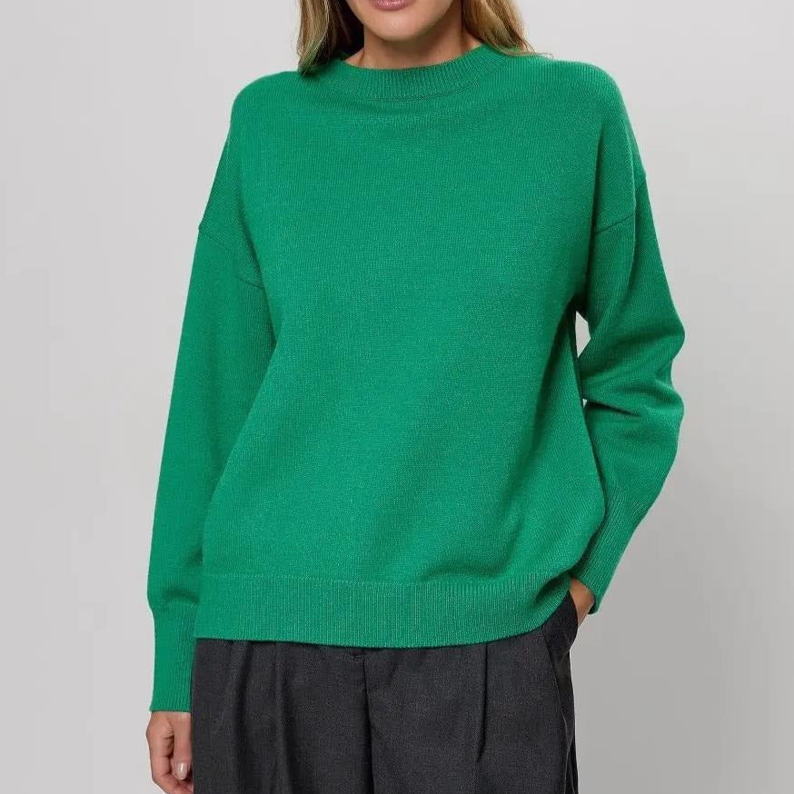Grobstrickpullover mit Rundhalsausschnitt - Elva