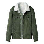 Herren-Cordjacke mit Fleece-Futter, legerer Stil - Alain