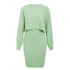 Zweiteiliges Effekt-Strickkleid - Karine