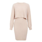 Zweiteiliges Effekt-Strickkleid - Karine