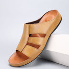 Orthopädische Herren-Sandalen mit offener Zunge und klassischem Design - Sergio