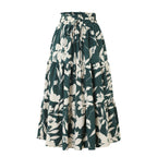 Midirock mit Blumenmuster und Faltenwurf - Camila