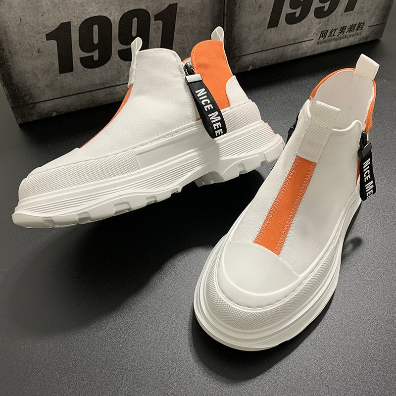 Urbane Plateau-Turnschuhe mit Kontrast - Darek