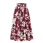 Midirock mit Blumenmuster und Faltenwurf - Camila