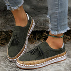 Flache Damen-Slipper mit Quasten - Madison