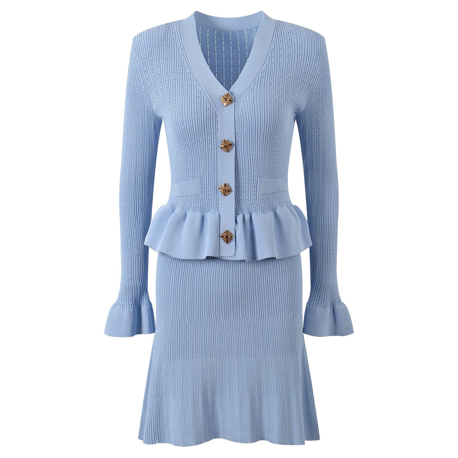 Strickkleid mit Juwelenknöpfen - Mireille