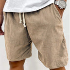 Lässige Cord-Shorts für Männer, mittelgroße, lockere Passform - Eland