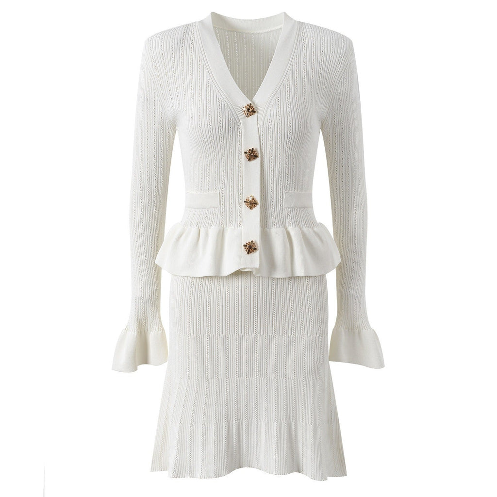 Strickkleid mit Juwelenknöpfen - Mireille