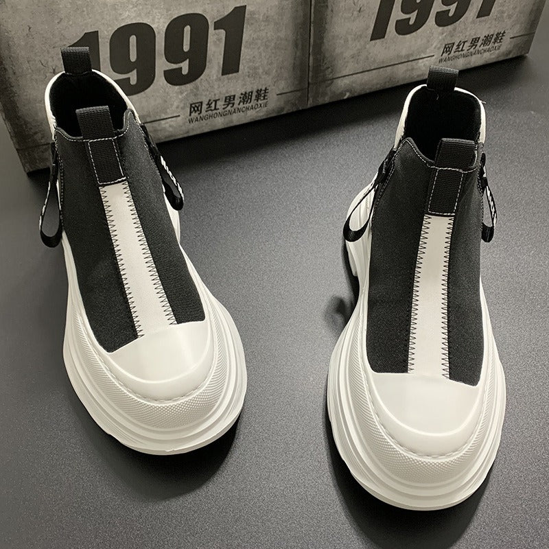 Urbane Plateau-Turnschuhe mit Kontrast - Darek
