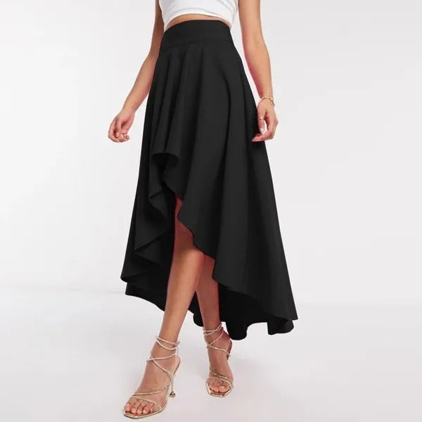 Asymmetrischer Damenrock mit hoher Taille - Tamara