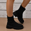 Gesteppte Damenstiefel aus Stoff mit Laufsohle im urbanen Stil - Kaela