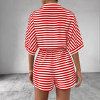 Shirt kurzer Overall mit horizontalen Streifen - Brisa