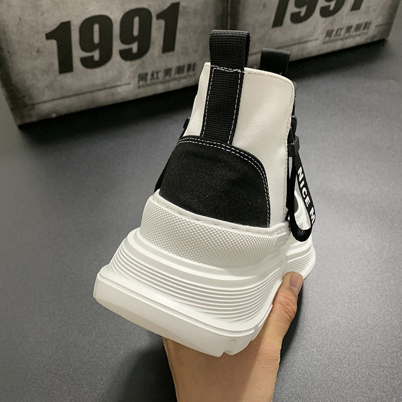 Urbane Plateau-Turnschuhe mit Kontrast - Darek