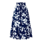 Midirock mit Blumenmuster und Faltenwurf - Camila