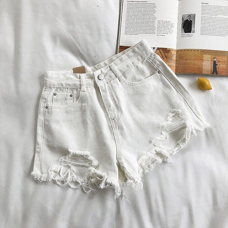 Jeansshorts für Frauen mit ausgefranstem Effekt - Estelle