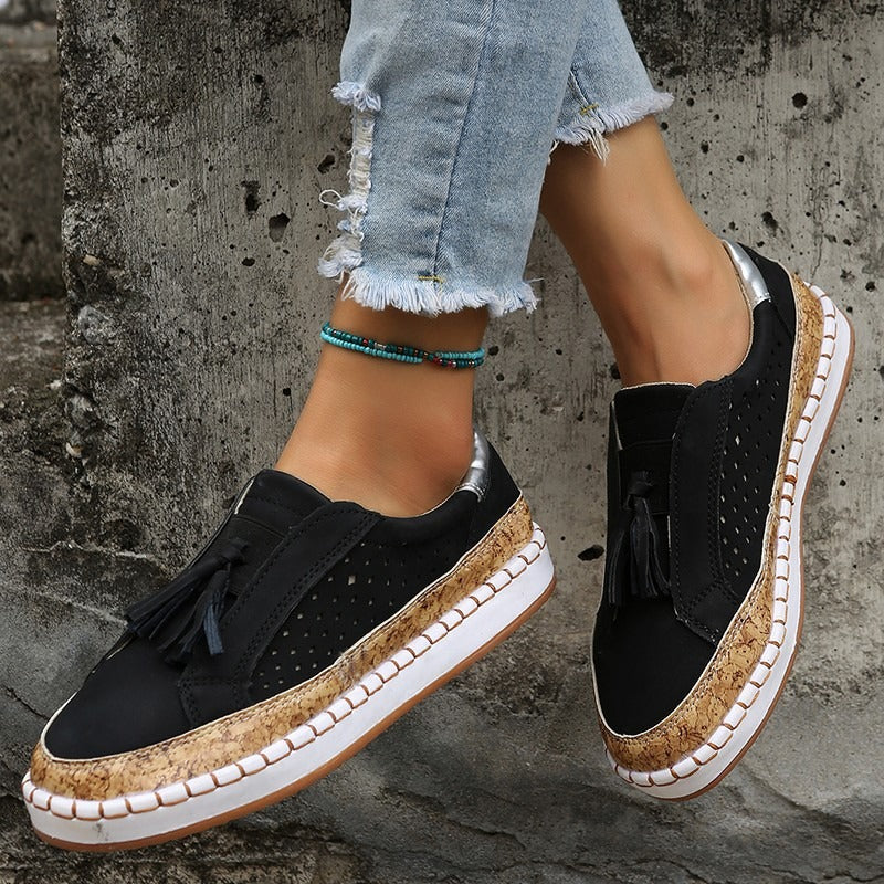 Flache Damen-Slipper mit Quasten - Madison